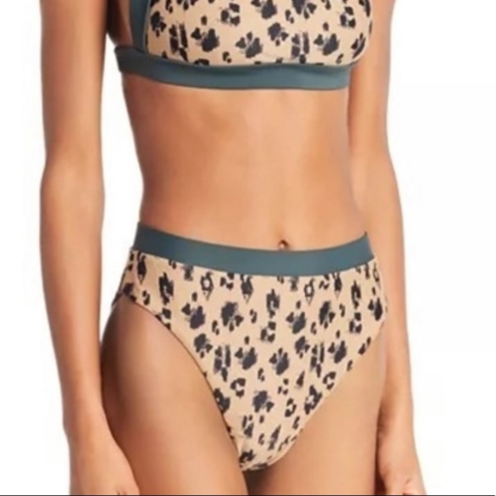 Dolce Vita Wild Things high waist leopard bikini l